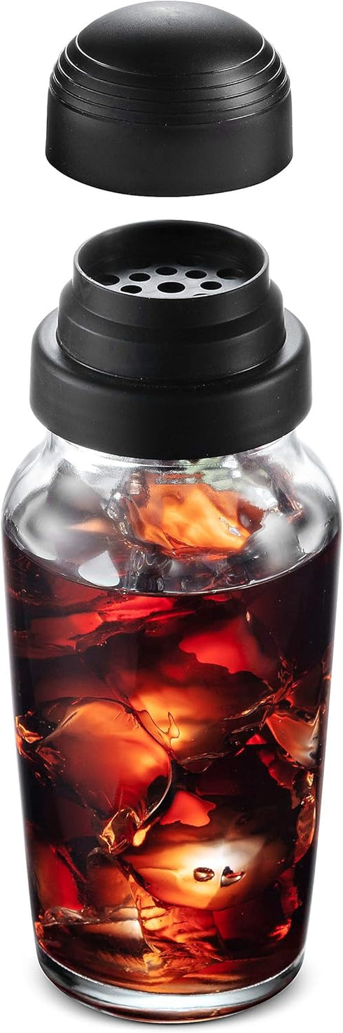 Godinger Cocktail Shaker, Martini Shaker, Italian Made Glass Bar Shaker, 19oz...