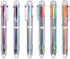 6 Pack 0.5mm 6-in-1 Multicolor Ballpoint Pen,6-Color Retractable Ballpoint Pens for Office School Supplies Students Children Gift,Kids Party Favor...