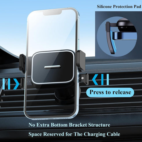 Flexible Cell Phone Holder Car, Phone Mount for Car Air Vent, Universal Auto Lock Car Phone Holder for iPhone Most Smartphone 4” - 6.7” (Black01)....