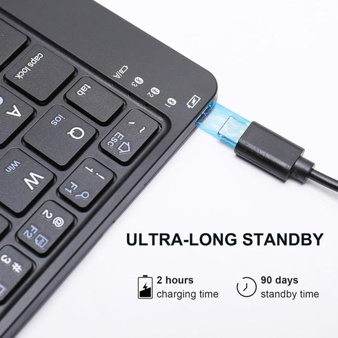 Protable Folding Wireless Keyboard,Foldable Bluetooth Keyboard for Business and Travel,USB-C Rechargeable,Multi-Device for iOS Android Windows Mac...