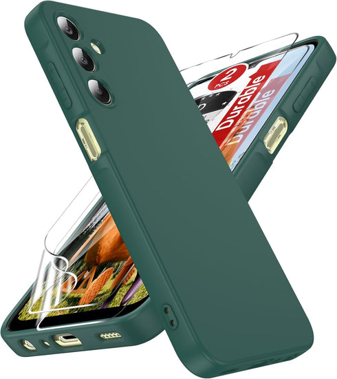 LeYi Liquid Silicone Case for Samsung-A25-5G-Case: Galaxy A25 Case with 2 PCS Screen Protector, Shockproof Protective Anti-Scratch Phone Case for ...