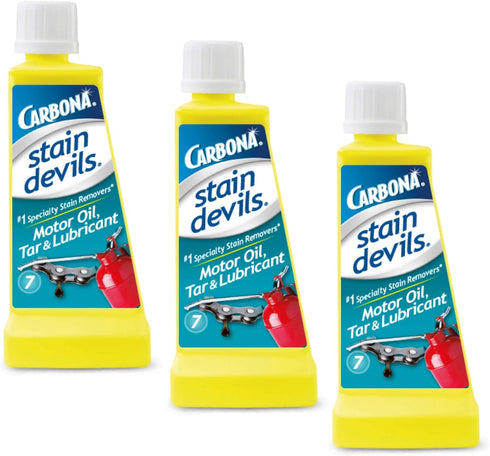 Carbona Stain Devils® #7 – Motor Oil, Tar & Lubricant | Professional Strength Laundry Stain Remover | Multi-Fabric Cleaner | Safe On Skin & Washab...