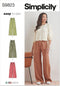 Simplicity Easy Misses' Pants in Two Lengths Sewing Pattern Kit, Design Code S9823, Sizes 16-18-20-22-24, Multicolor...