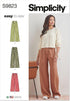 Simplicity Easy Misses' Pants in Two Lengths Sewing Pattern Kit, Design Code S9823, Sizes 16-18-20-22-24, Multicolor...
