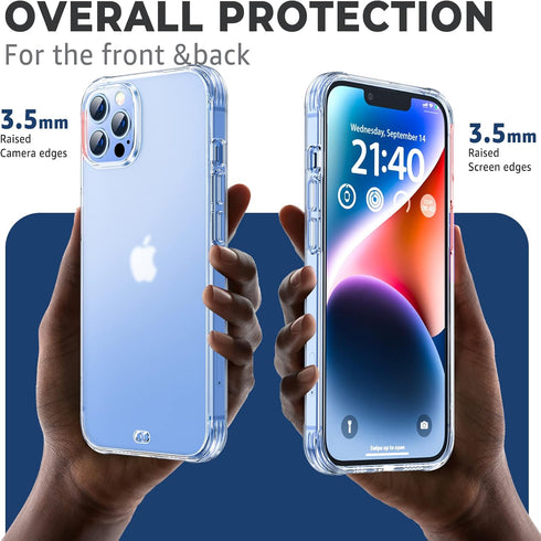 ORIbox iPhone 12 Pro Max Case Clear Matte Translucent Soft Edges Lightweight Shock Absorption Crystal Design Anti-Fingerprint...