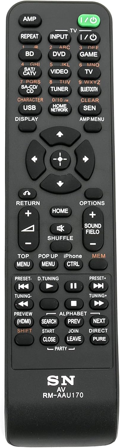 New RM-AAU170 Replaced Remote fit for Sony STR-DN840 STRDN840 Home Theater RMAAU170 149205111...