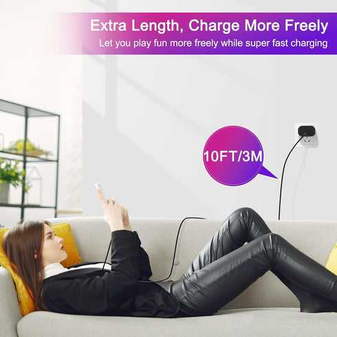 Samsung Super Fast Charger,3 Pack Type C 25W USB C Wall Charger Fast Charging with 10FT Long Type C to C Cable for Samsung Galaxy S24 Ultra/S24/S2...