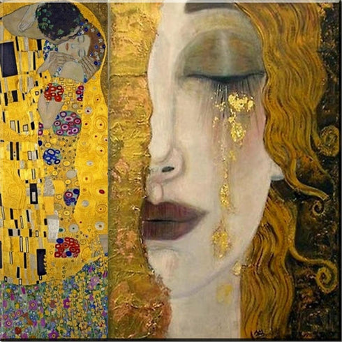 Zimal Diamond Embroidery Golden Tears Gustav Klimt DIY Diamond Painting Cross Stitch 5D Rhinestone Mosaic Painting by Number 11.8 x 11.8 Inch......