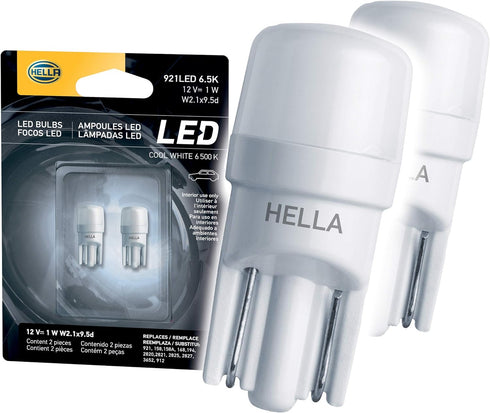 HELLA 921LED 6.5K LED Performance Bulbs, 12V, 1W 2 Pack...