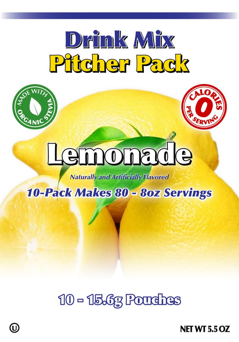 GramZero Lemonade, Sugar Free Drink Mix, Pitcher Pack, Great For Nutrition Club Loaded Tea, Zero Calorie, Stevia Sweetened...
