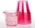 Golden Apple, 9oz-50sets Pink Red Plastic Cups with Clear Flat no Hole lids…...