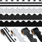 4 Rolls 157ft Bulletin Board Borders Scalloped Border Trim Bulletin Board Decorations Bulletin Borders for School Classroom Chalkboard Whiteboard ...