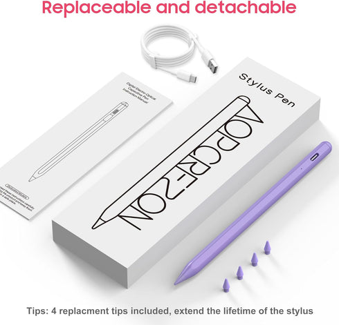Stylus Pen for iPad,Tilt Sensitivity & Palm Rejection Magnetic Bluetooth Stylus Pen for iPad 9th&10th Generation Compatible with iPad Pro11&12.9''...