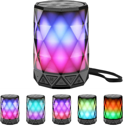 LFS Portable Bluetooth Speakers, Night Light Waterproof, Lightweight Portable Speakers for Travel, Pool, Beach, Biking, Kayak, Gifts for Kids, Wom...