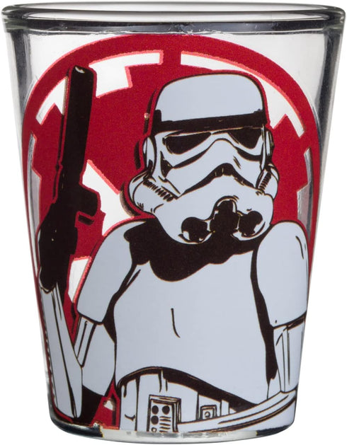 Silver Buffalo Disney Star Wars Character Portraits 4 Pack Mini Glasses, 1.5 Ounces...