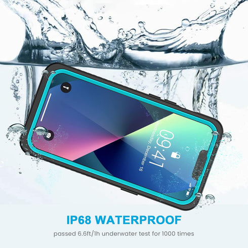 Lanhiem for iPhone 13 Case, IP68 Waterproof Dustproof Shockproof Cases with Built-in Screen Protector, Full Body Sealed Protective Front and Back ...