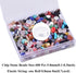 Crystal Beads for Jewelry Making Natural Chip Stone Beads 400pcs Gemstone Crystal Beads for Bracelets Making Kit Rock Bead Bulk Hole Drilled DIY N...