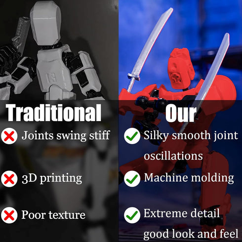 T13 Action Figure, T13 Action Figure 3D Printed Multi-Jointed Movable, Lucky 13 Action Figure, 13 Action Figure Dummy 13 Action Figure,Desktop Dec...