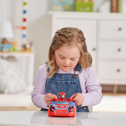 Spidey and His Amazing Friends Glow Tech Web-Crawler Toy Car with Spider-Man Action Figure, Marvel Super Hero Preschool Toys for 3 Year Old Boys a...