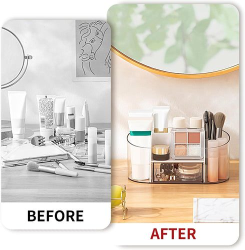 Makeup Organizer?Nail Polish Organizer,Lipstick Organizer,Small Vanity Holder Brushes?Desk Organizer...