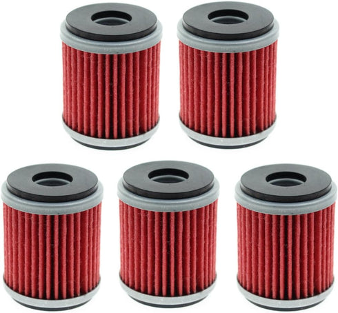 Carbhub HF140 Oil Filter (Pack of 5) for Yamaha YFZ450 YFZ450R 2004-2017 Raptor 250 YFM250 2008-2013...
