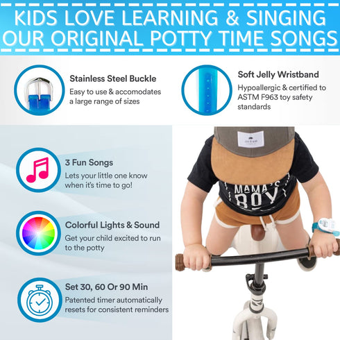 Potty Watch for Kids Potty Training - Potty Training Watch with 3 Fun Flashing Lights and Music - Water-Resistant Watch - Potty Watch Remind Kids ...
