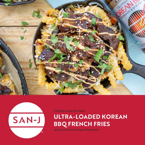 San-J - Gluten Free Korean BBQ Sauce - Bold and Savory Sauce for Cooking - Non-GMO - 10 oz. Bottles - 2 Pack...