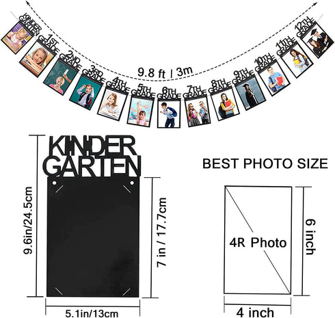 Graduation Photo Banner for 2025 2026 Party Decorations, Kindergarten to 12th Grade Picture Banner, Middle School, High School College Graduation ...