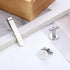 LOYALLOOK Classic Engraved Initial Cufflinks and Tie Clip Bar Set Alphabet Letter Formal Business Wedding Shirts A...