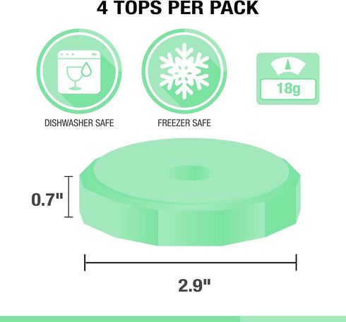 Masontops Tough Tops - Regular Mouth Mason Jar Lids BPA-Free Multi Color Plastic Reusable Dry Canning fit Ball Jars (Ball not included)...