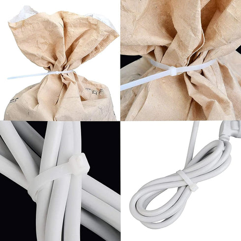 White zip ties 18 inch Large Cable ties wraps100 pcs/Pack outdoor use Long plastic ties with 60 Pounds tensile...