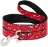 Buckle-Down Pet Leash - Animal Expressions Scattered Reds - 4 Feet Long - 1/2" Wide...
