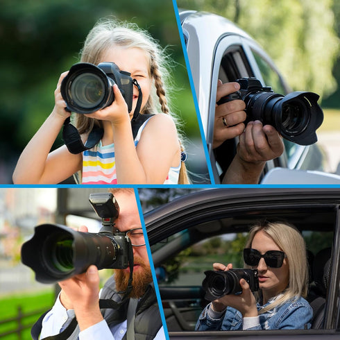 PATIKIL 49mm Camera Lens Hood, Flower Lens Hood Protector with Cloth for Anti-Reflection Blocks Excess Sunlight Enhance Camera Photography for Nik...