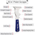 Bates- Paint Scraper, 10 in 1 Painters Tool, Paint Scrapers for Wood, Painters Tool, Painters Knife, Paint Scraper for Painting, Putty Knife, Meta...