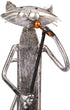Tooarts Music Cat Metal Sculpture Iron Statue Handwork Handicrafts, 3 Funny Design...