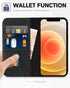 TUCCH Wallet Case for iPhone 12 Pro/iPhone 12 5G, Premium PU Leather Flip Folio Cover with Card Slot, Stand Book Design [Shockproof TPU Interior C...