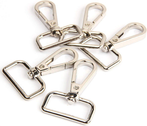 15 Pcs D Ring Swivel Lobster Claw Clasp, Push Gate Snap Hooks Trigger Clips(Silver, 1 inch)...