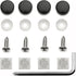 LFParts Stainless Steel License Plate Tag Frame Screws Fasteners + Black Screw Caps...