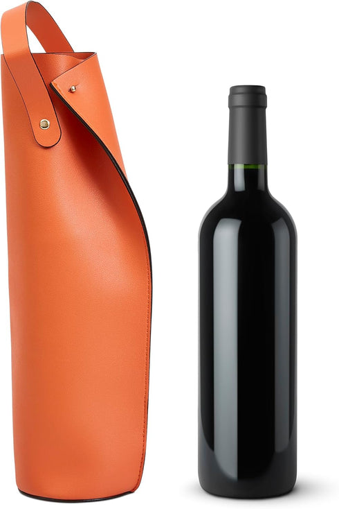 LEVARE Premium Wine Tote Carrier - Elegant, Double-Layered & Durable, Safe Transport of 750ML Wine & Champagne Bottles - Sophisticated and Practic...