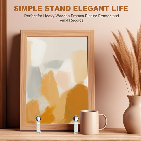 Plate Stands for Display 6 Inch Clear Acrylic Square Holder Stand Picture Frame Stand Holder Easel for Book, Decorative Plate, Plaque, Photo, Plat...