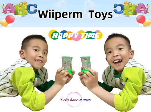 Boys Girls Children's Handheld Water Toy Games Mini Console Pocket Toy for Kids Water Ring Car Travel Toy Games (Wiiperm0001, Yellow basketball an...