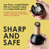 Vintorio Easy Wine Foil Top Cutter - Cut Bottle Capsules and Neck Labels - Sharp Remover for Wine Seals - Tough Metal, Stainless Steel Plated Body...