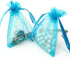 Boshen 100/200PCS Organza Gift Candy Sheer Bags Mesh Jewelry Pouches Drawstring Bulk for Wedding Party Favors Christmas (3" X 4"(100PCS), Teal Blu...
