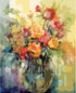 Tucocoo Rose Flowers Paint by Number for Adults Beginner, DIY Digital Oil Painting Kits on Canvas with Brushes and Acrylic Pigment, Abstract Water...