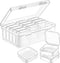 Jutieuo Small Bead Organizers, 16 Pieces Plastic Storage Cases Mini Clear Bead Storage Containers Boxes with Hinged Lid and Large Rectangle Organi...