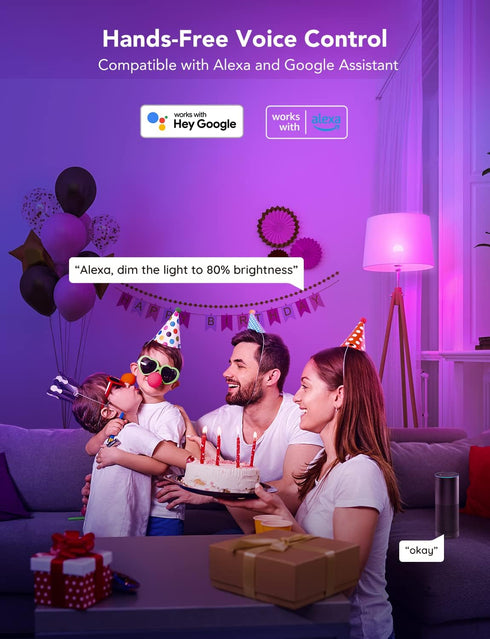 Govee Smart Light Bulbs, WiFi & Bluetooth Color Changing Light Bulbs, Music Sync, 16 Million DIY Colors RGBWW Color Lights Bulb, Work with Alexa, ...