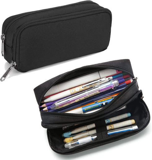 Della Gao Pencil Case Large Capacity Pencil Pouch Aesthetic Pencil Box for Office Stationery Organizer, Simple Sturdy Multifunctional Pencil Bag f...