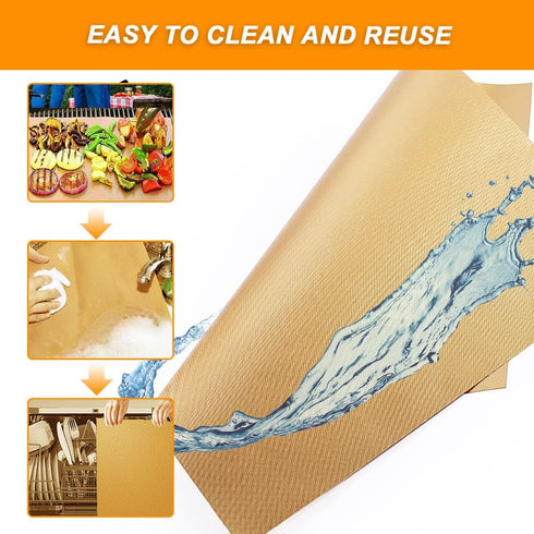 6 Sheets Silicone Baking Mats Non Stick Reusable,Oil Brush,Baking Mat Sheet Baking Tray Liner Set 30 * 40cm,Reusable Professional Quality,Nontoxic...