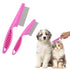 Pet Hair Comb Tear Stain Removal,2 Pack Multifunctional Pets Grooming Comb Kit 2 in 1 Dog Combs Stainless Grooming Massage Dual-Sided Comb for Kno...