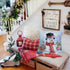 Outdoor Waterproof Christmas Snowman Winter Throw Pillow Cover 20x20 Inch Double Sided Birds Mistletoe Holly Fir Snow Holiday Xmas Home Decor Pill...